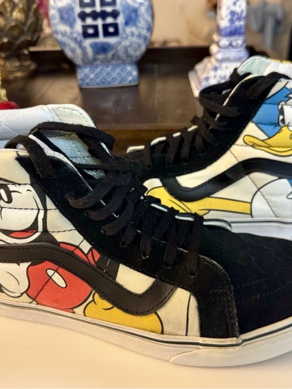 Retired Disney Gang Vans High-Top Sneakers in Mickey, Donald, Pluto, & Goofy - Picture 5 of 13